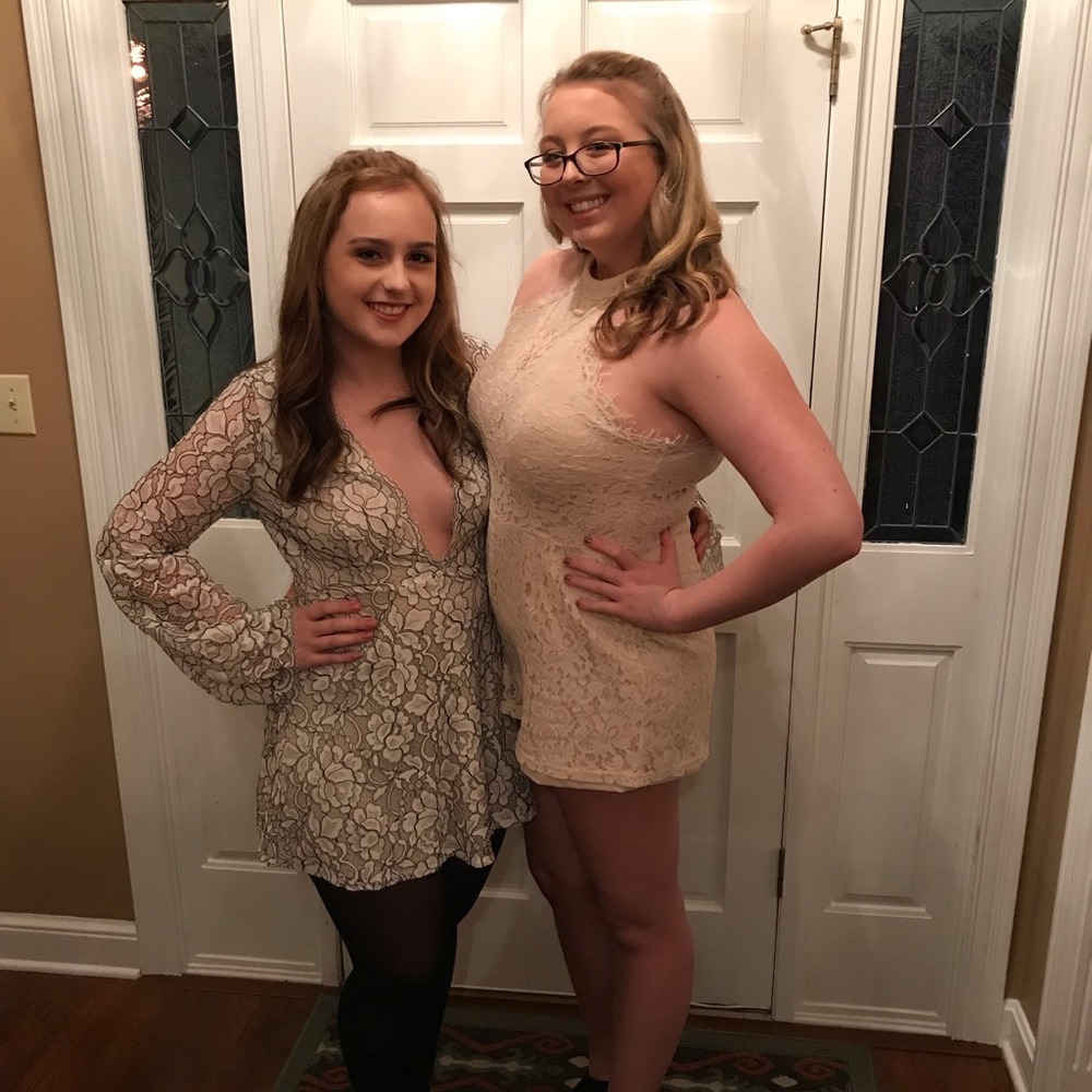 blush pink colored romper